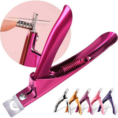 Professional Fake Nail Cutter - U-Type Acrylic Nail Tip Edge Trimmer Stainless Steel Manicure Tool