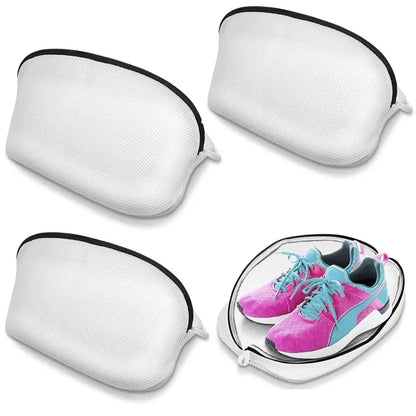 Mesh Laundry Bag for Shoes – Zippered Washing Machine Shoe Storage, Protective Clothes Organizer Box