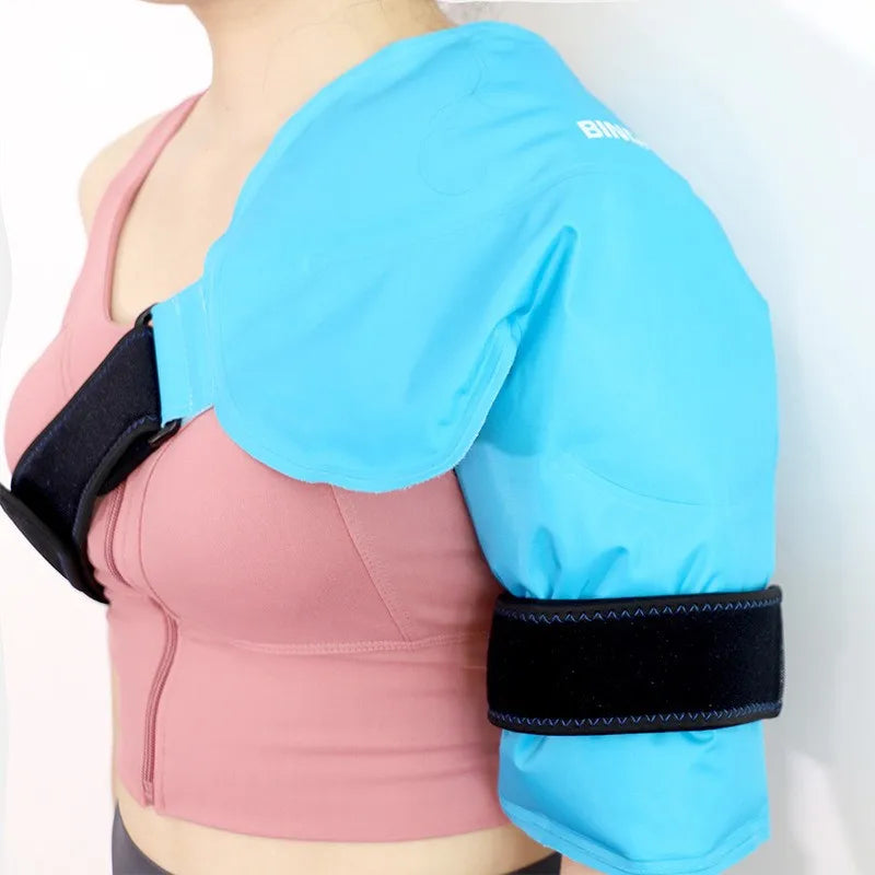 Adjustable Shoulder Ice Pack Wrap — Hot & Cold Gel Compress Support for Pain Relief & Injury Recovery