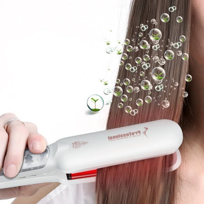 Professional Steam Hair Straightener – 2" Ceramic Infrared Flat Iron for Salon Styling & Care