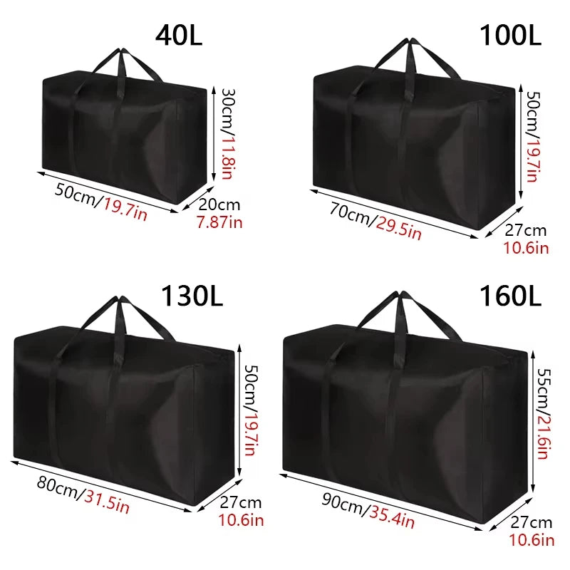 Extra Large Waterproof Moving Luggage Bag - Foldable Large Capacity Travel, Laundry & Quilt Storage Organizer