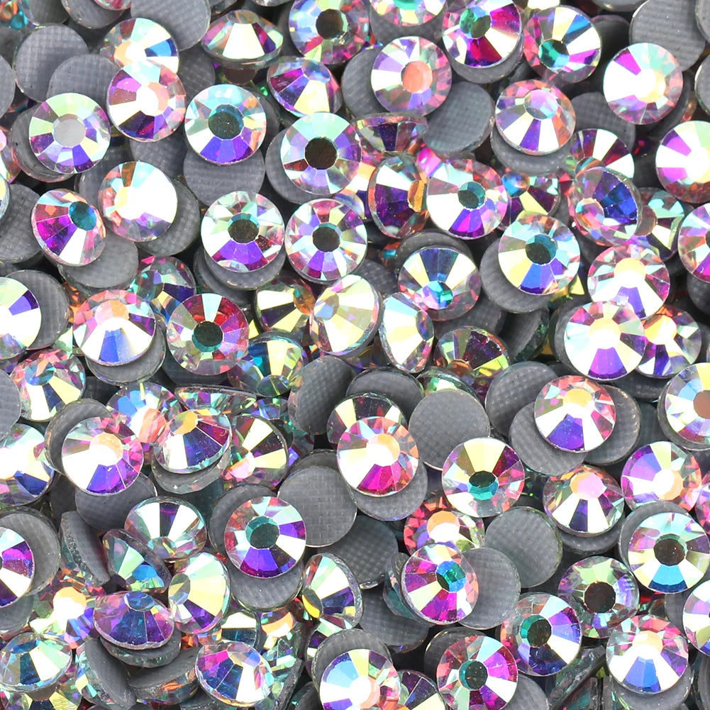 YHB 101-127 Hotfix Crystal Rhinestones - Glitter Glass Flatback Gems for Bags, Shoes, Garments, Phone & Nail Art DIY