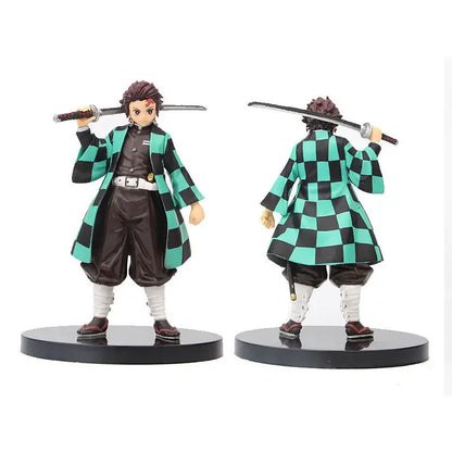 Anime Demon Slayer Kimetsu No Yaiba Action Figures – Tanjirou, Nezuko, Zenitsu & Inosuke PVC Model Toys