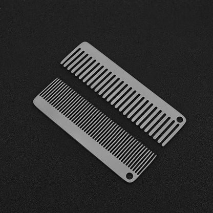 Small Titanium Alloy Portable Comb – Outdoor Camping Keychain Tool & Accessories