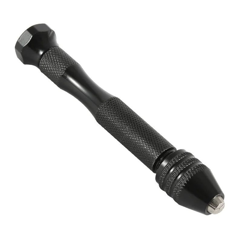 Mini Aluminum Hand Drill with Keyless Chuck – HSS Steel Twist Drill Bit for Woodworking & Manual Drilling