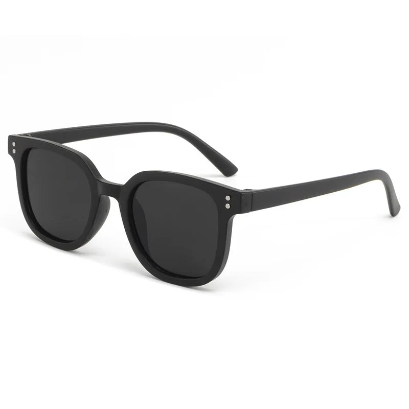 KLASSNUM 2026 Kids Sunglasses – Large Square UV Protection Shades for Ages 2–8, Trendy Black Sun Glasses for Boys & Girls Outdoor Travel
