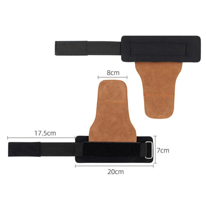 Fitness Gloves with Wrist Straps - Double-Layer PU Leather Weightlifting & Training Gloves