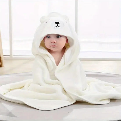Animal Baby Bathrobe – Soft, Quick-Absorbent Hooded Coral Velvet Sleeping & Cuddle Robe for All Occasions