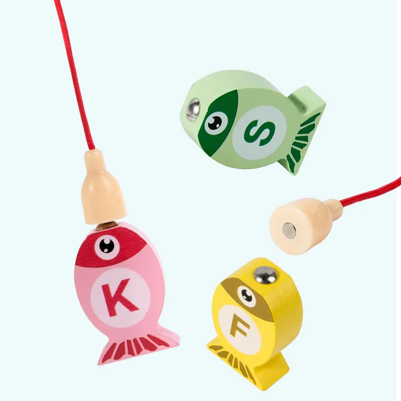 Wooden Fishing Game for Kids - Educational Alphabet & Number Learning Toy, Interactive Early Learning Gift