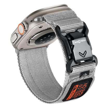 Magnetic Fidlock V-Shaped Buckle Sports Strap — Soft Wide Nylon Band Compatible with All Apple Watch Series