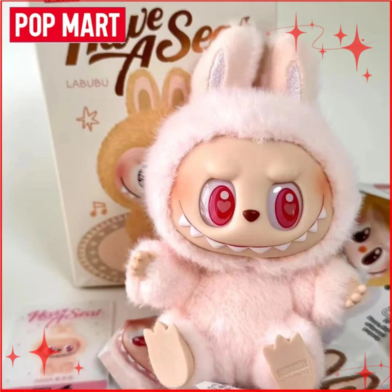 Genuine POP MART Labubu Vinyl Plush Pendant — Macarons “Have A Seat” & Coca Cola Series Blind Box Toys V1-V3