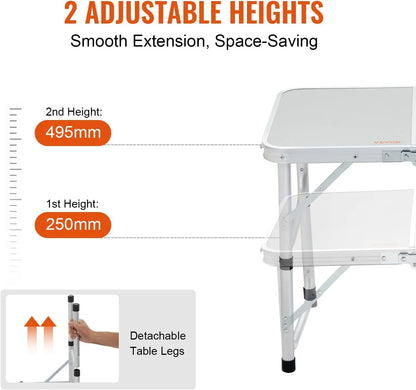 Outdoor Portable Foldable Table – Ultralight Aluminum Camping & Picnic Table with High Bearing Capacity for Nature Hikes