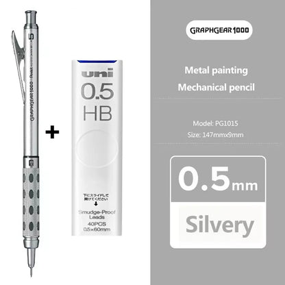 Pentel Graphgear 1000 Mechanical Pencil PG1000 – Low Center of Gravity Precision Drafting Pencil 0.3/0.5/0.7/0.9mm Art & Drawing Tool