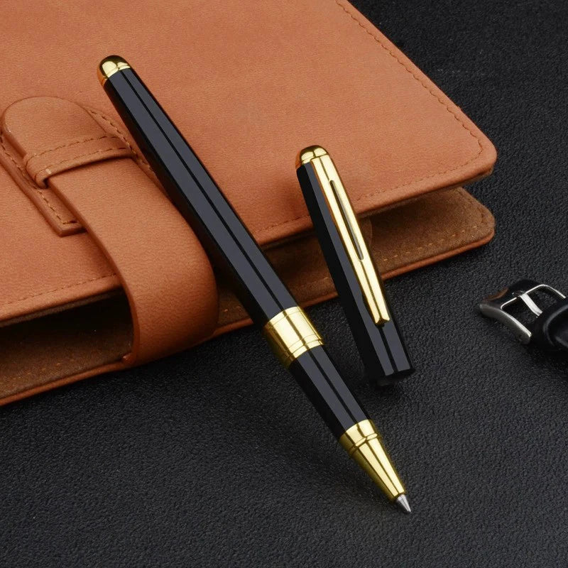 High-Quality Stainless Steel Ballpoint Pen – Business Signing Pen with Replaceable Refill for Office & School