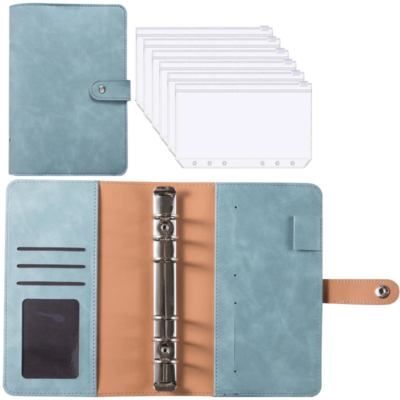 2024 A6 PU Leather Budget Binder Set – Cash Envelopes System with Binder Pockets for Money, Budget Saving & Bill Organizer