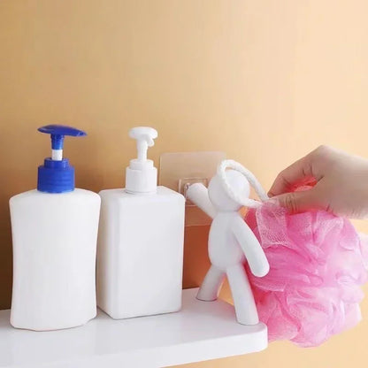 Self-Adhesive Bathroom Shampoo Storage Racks - Plastic Shelf Support Holder for Storage Organization
