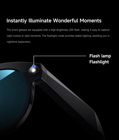 ViVO 8K AI Smart Glasses – HD Color-Changing, 1200MP Camera, ChatGPT, Translate, Bluetooth Calls, Voice Assistant & Music Control 2026