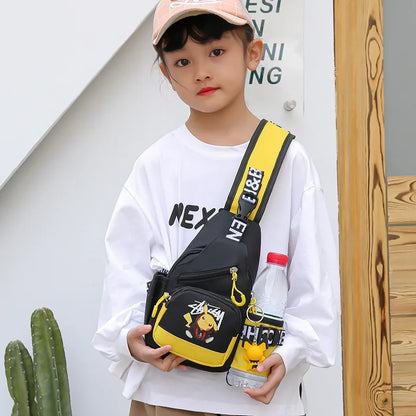 Children’s Glow-in-the-Dark Pikachu Shoulder Bag — Canvas Youth Sports Crossbody Chest & Waist Bag for Kids, Men & Women