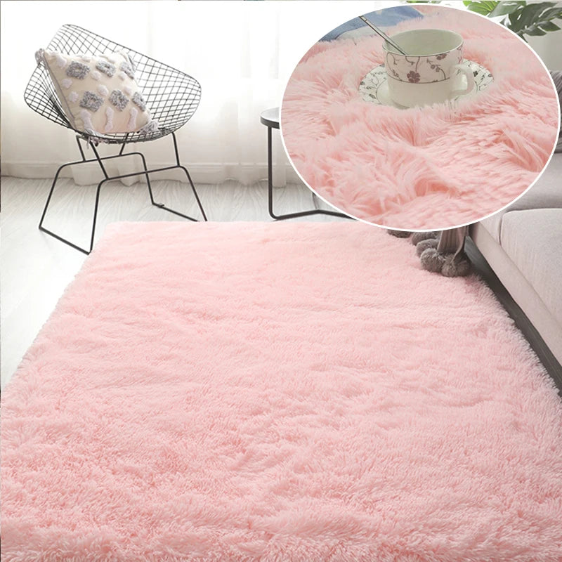 Soft Shaggy Plush Area Rug – Large Fluffy Beige Carpet for Living Room, Bedroom, Kids Room & Nursery Decor