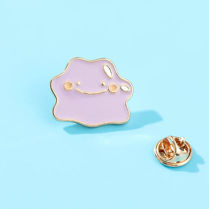 Cartoon Smile Cloud Enamel Brooch - Cute Metal Lapel Pin for Bags and Collars
