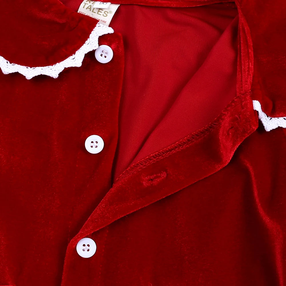 2025 Kids Christmas Pajama Set – Velvet Loungewear Long Sleeve Sleepwear for Boys & Girls