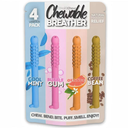 Anxiety Relief Chew Stick – Peppermint & Eucalyptus Essential Oil Calming Focus Tool for Stress Management
