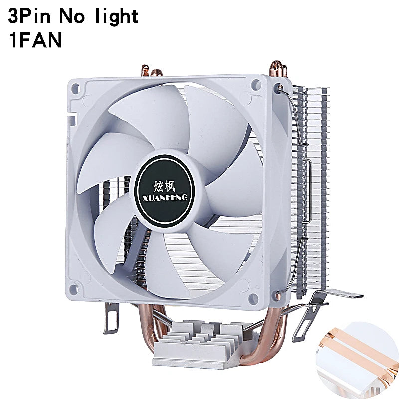 CPU Cooling Fan with Air-Cooled Radiator – Compatible with LGA2011, 115x, 1200, 1700 & AMD