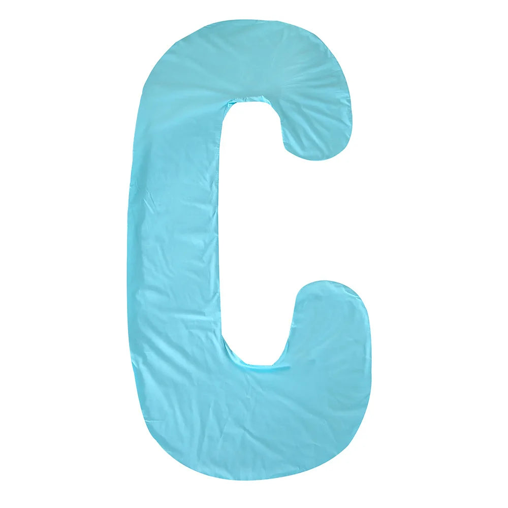 C-Shape Pregnancy Nursing Pillow Cover – Replacement Body Pillow Case for Maternity Sleep & Leg Support