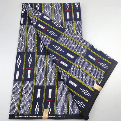 African Ankara Wax Print Fabric - 100% Cotton Nigerian Designer Pagne for Sewing, Party Dresses & DIY Patchwork