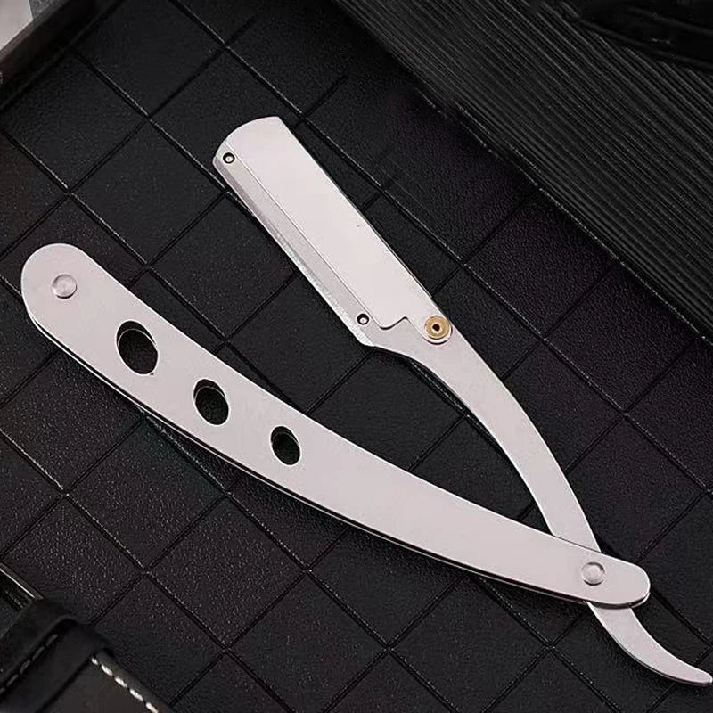 ZqZq 10 Shaving Blades – Straight Edge Razor for Haircut, Beard, Eyebrow Shaving & Manual Depilation