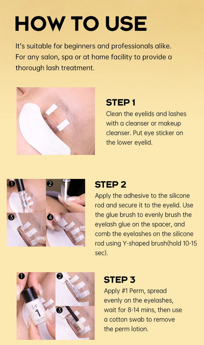 Gollee Eyelash Lifting Perm Kit – Original Lash Lift Set for 4-6 Weeks Retention, Eyelash Curler & Treatment Makeup Set