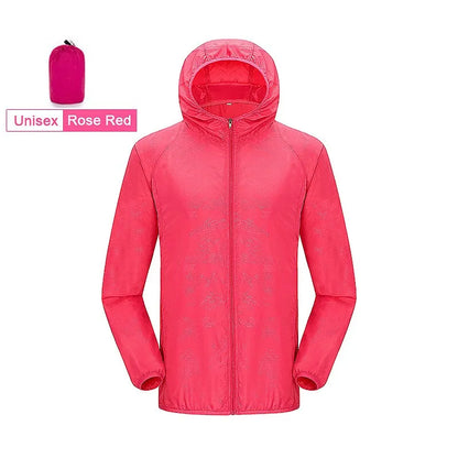 LNGXO Unisex Waterproof Hiking Jacket – Quick Dry Camping Windbreaker, Trekking, Fishing, Anti-UV Rain Coat for Men & Women