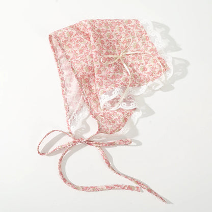 Fabric Printing Triangle Scarf — Flower Turban Bandana Headband for Women Retro Hair Accessories