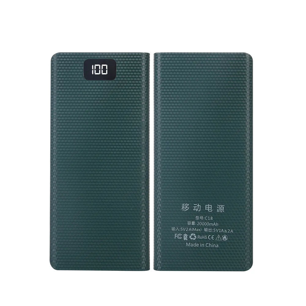 8x18650 Power Bank Battery Case - Dual USB & Type-C Charging Shell for DIY Portable Charger Projects