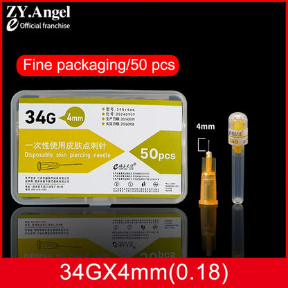 34G Ultra-Fine Disposable Small Needle for Cosmetic Use - Non-Painless Hand Needle 1.5/2.5/4mm