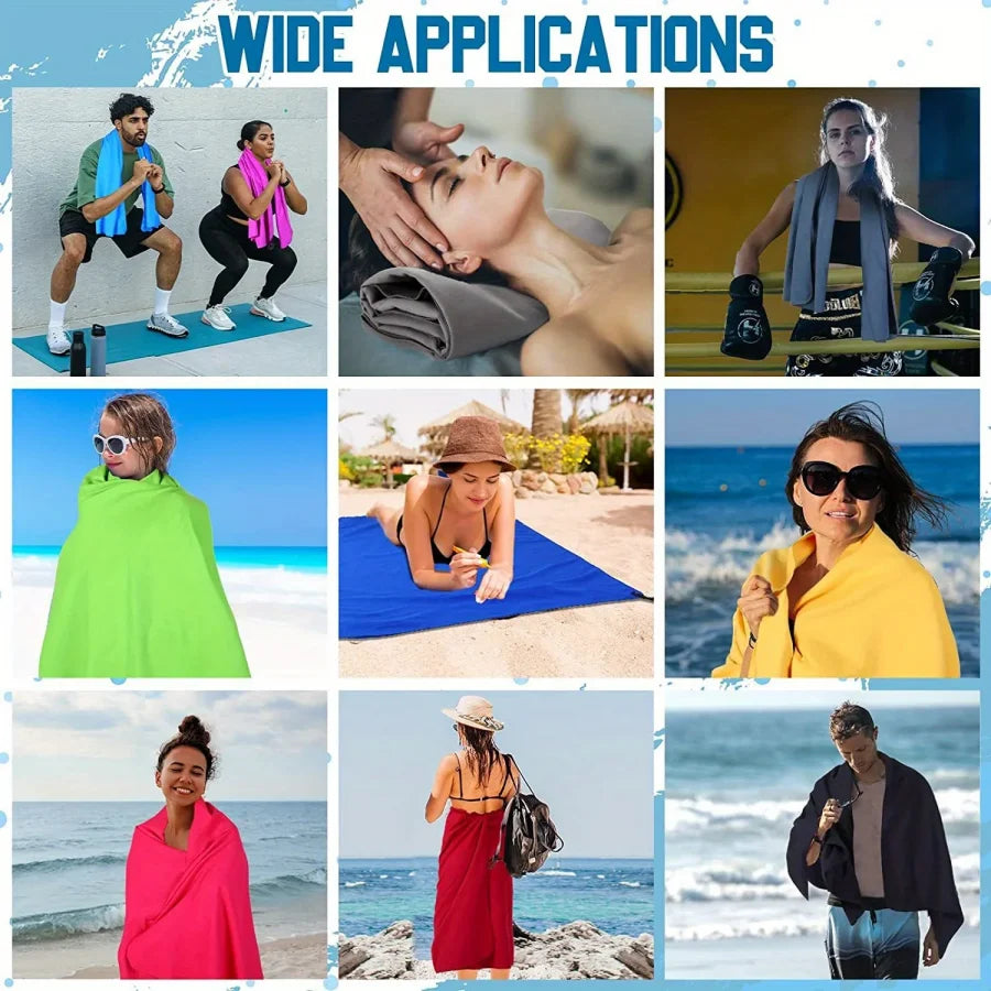 Quick Dry Sports Towel - Extra Large Microfiber Swimming, Pool, Beach & Travel Towel for Outdoor Activities
