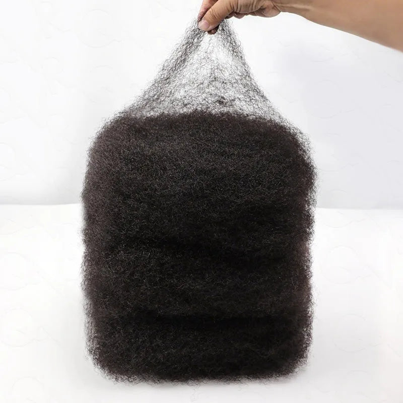 Black Pearl Peruvian Kinky Curly Hair - 100% Remy Human Hair Bulk Braiding Bundles