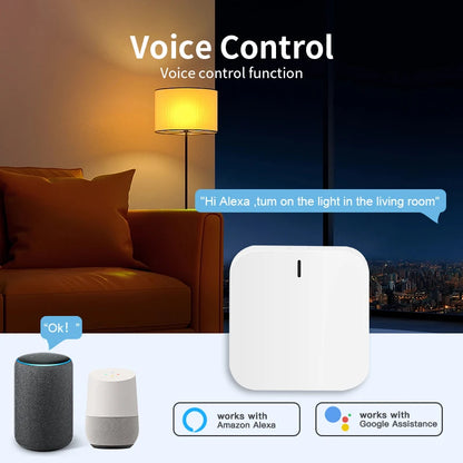 New Tuya Plug-in Multi-Mode ZigBee Bluetooth Gateway Hub – Smart Home Appliances Remote Controller, Alexa & Google Home Voice Control