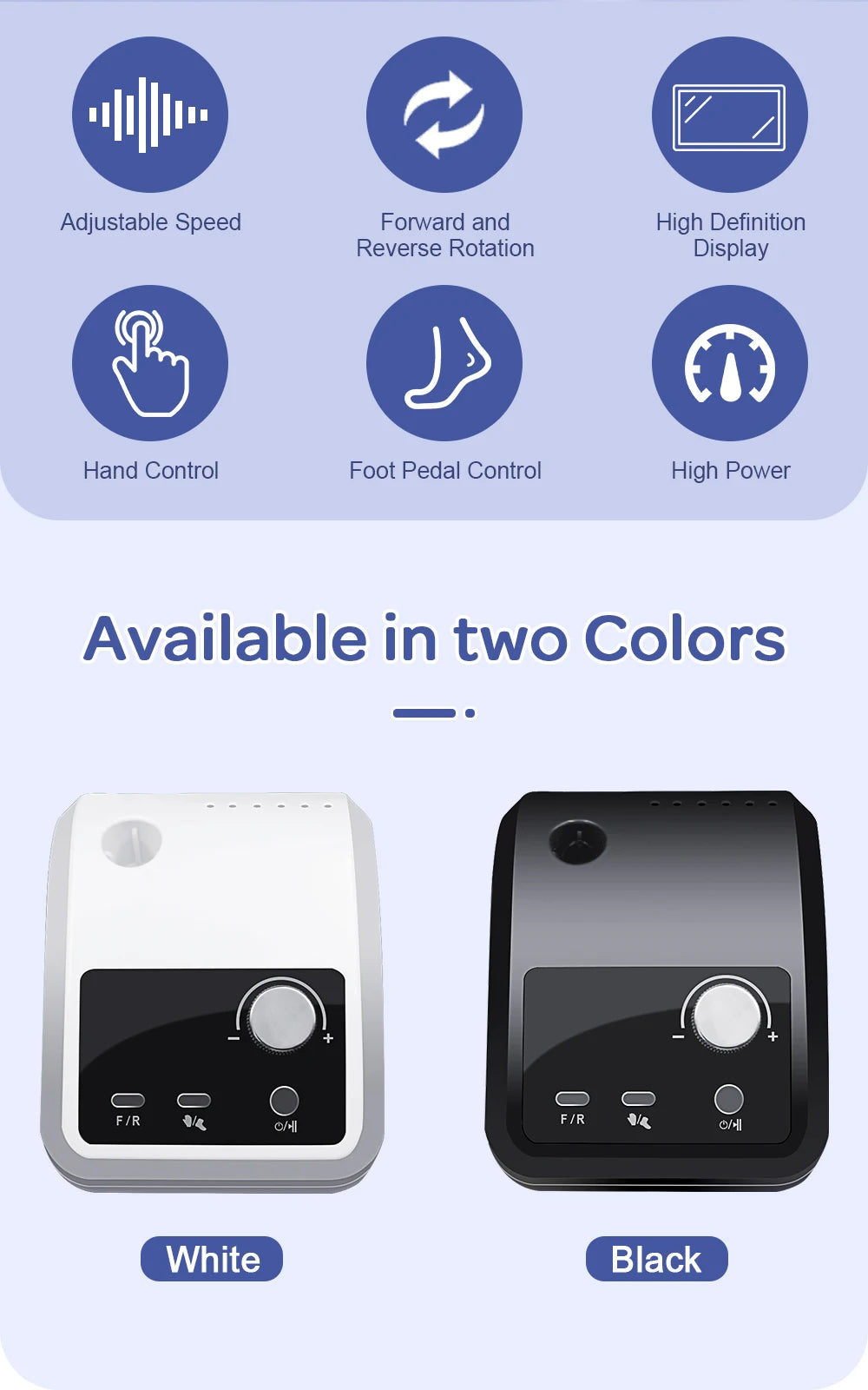 45000 RPM Electric Nail Drill Machine, Professional Metal Manicure Pen, HD Display Nail File & Sander for Nails