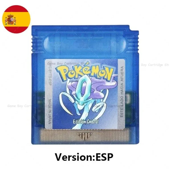 GBC Pokémon Game Cartridge Bundle – Red, Blue, Crystal, Gold, Silver, Yellow & Green, Multi-Language
