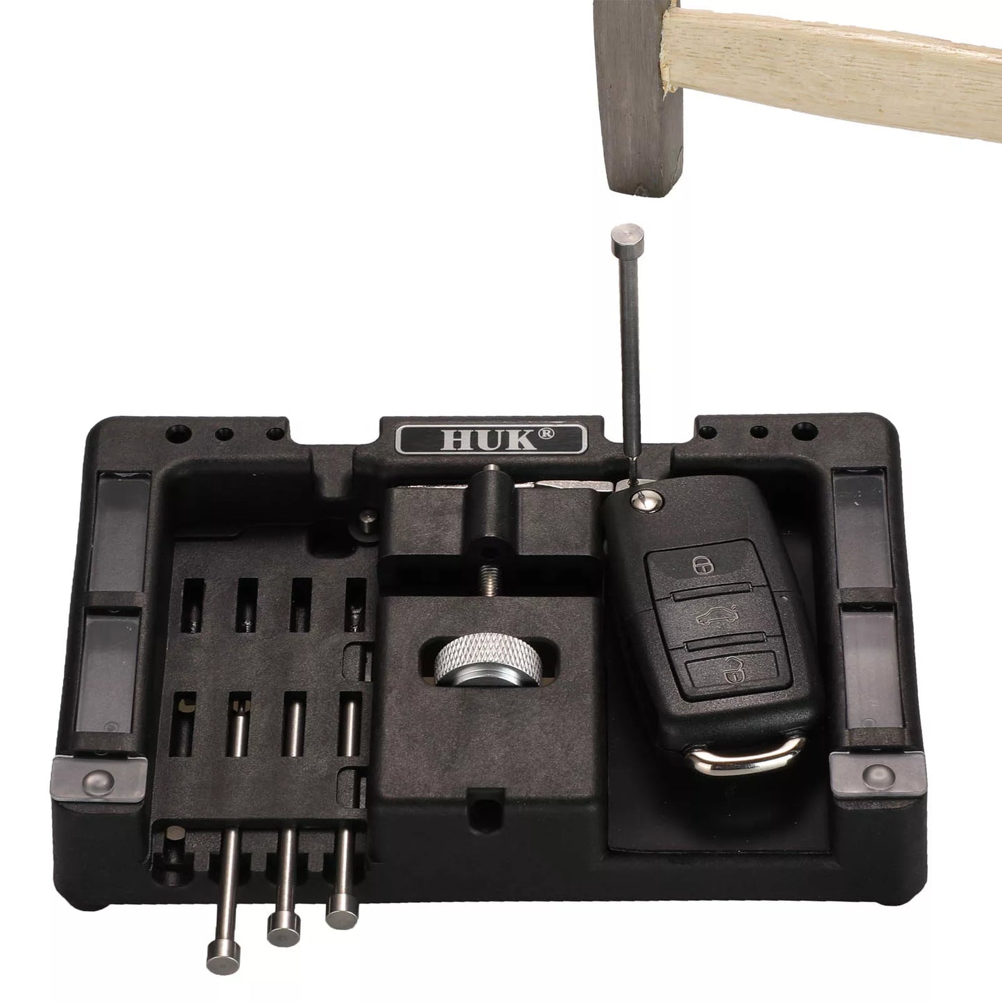 jingyuqin Original HUK Key Fixing Tool: Flip Key Vice & Pin Remover for Locksmiths - Four-Pin Configuration