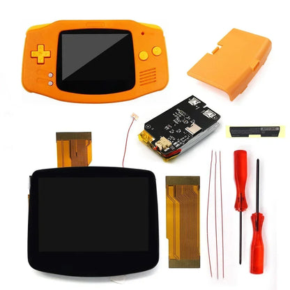 GBA V5 Laminated IPS LCD Backlight Kit – Built-In 1800mAh Rechargeable Battery with Type-C Port for Game Boy Advance