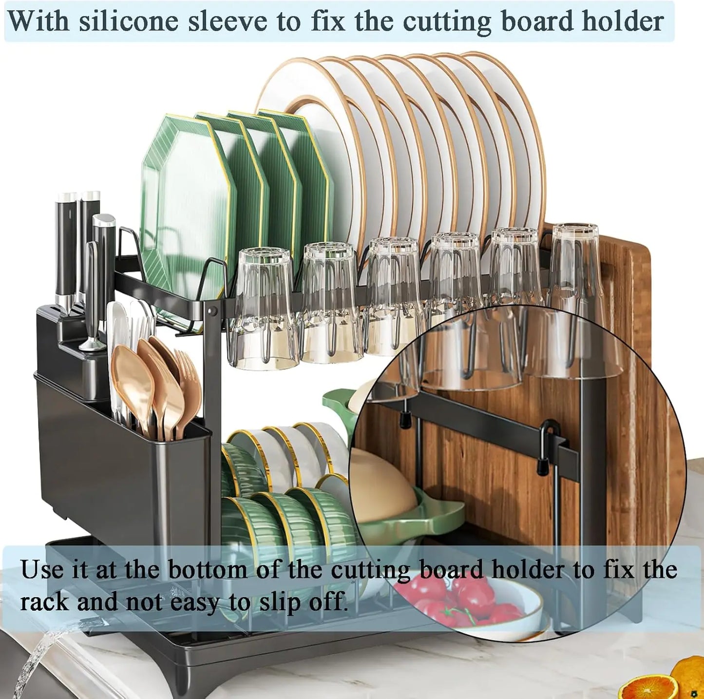 Pink Dish Rack – Snap-On Kitchen Storage Organizer for Bowls & Plates, No-Drill Installation