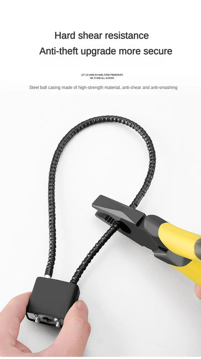 Safety Anti-Theft Hardened Steel Cable Lock – 20/28/38cm Portable Padlock for Guns, Lockers & Outdoor Security
