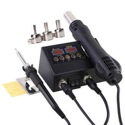 2-in-1 Soldering Station | Digital Temperature Adjustable SMD Solder Iron & Hot Air Heat Gun for PCB & IC Repair