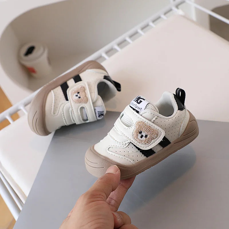 2025 Toddler Shoes — PU Leather Soft-Sole Sneakers for Baby Boys & Girls, Ergonomic First-Step Sport Shoes