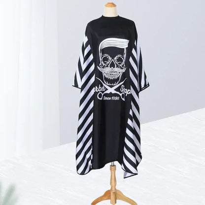 Retro Hairdressing Cape – Waterproof Patterned Salon Barber Gown, Professional Hair Stylist Cutting Apron