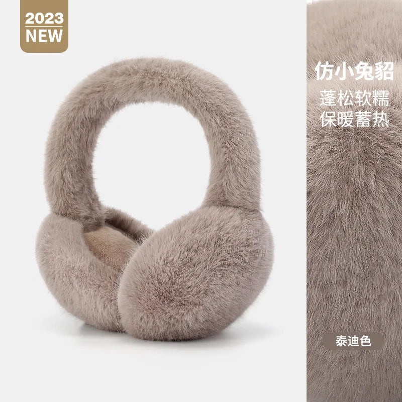 Maikun Thermal Earmuffs for Autumn & Winter - Thickened Cycling Ear Bags Imitation Rabbit Marten Ear Warmers