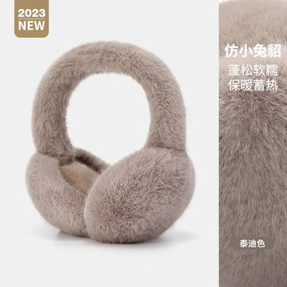 Maikun Thermal Earmuffs for Autumn & Winter - Thickened Cycling Ear Bags Imitation Rabbit Marten Ear Warmers