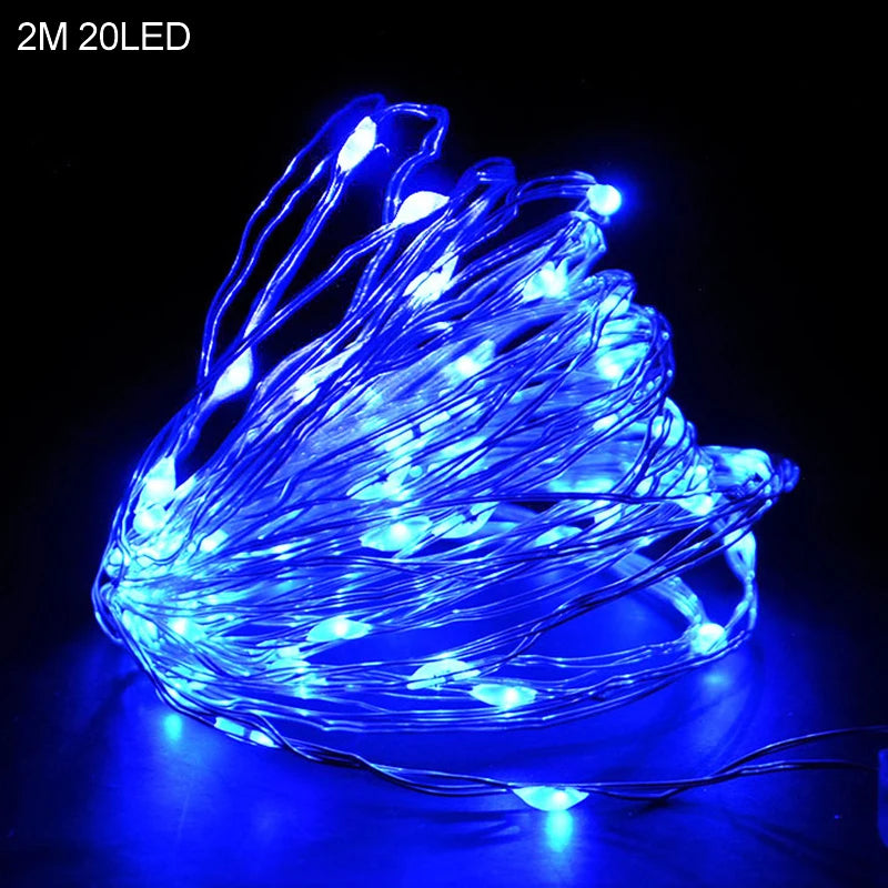 2M 20LED Santa Claus & Snowflake Light String – Christmas Decoration for Home, Xmas Tree, Kids Gift, and New Year 2025